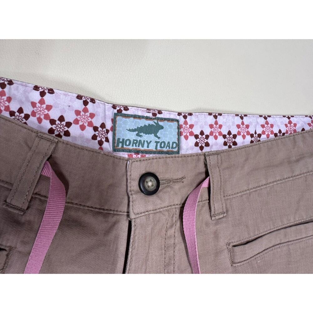 Horny Toad Women's Mauve Shorts with Pink Drawstring - Picture 4 of 9